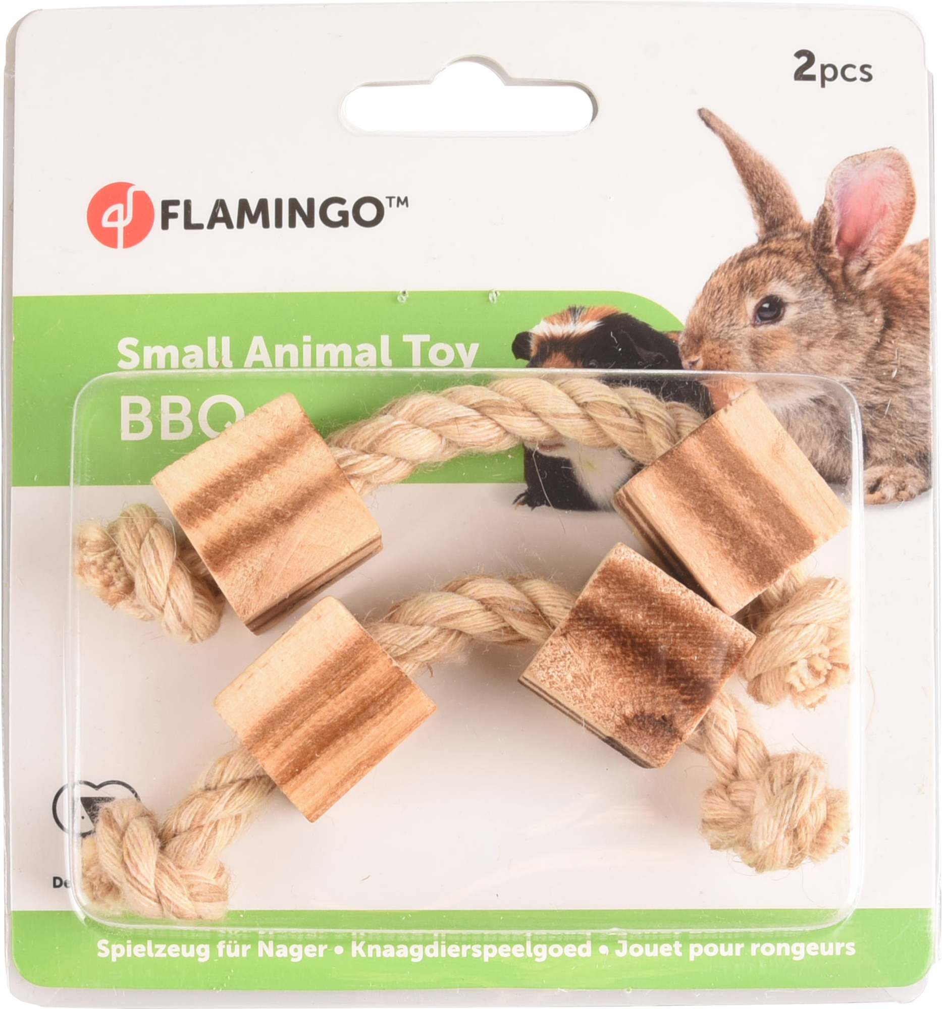 Flamingo Toy BBQ Beads & Cord Light brown