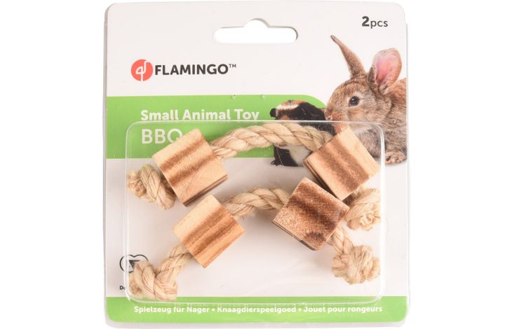 Flamingo Toy BBQ Beads & Cord Light brown