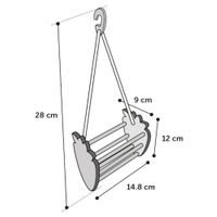 Flamingo Porta heno Frado Marrón claro & Verde menta & Salmón rosado