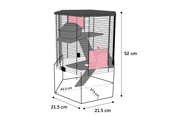 Flamingo Cage Vitru Black