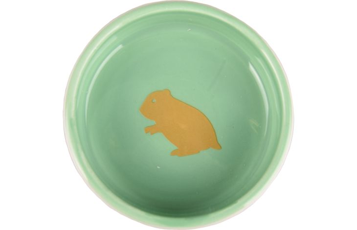Flamingo Bol para comida y bebida Hámster Aila Redondo Blanco & Verde