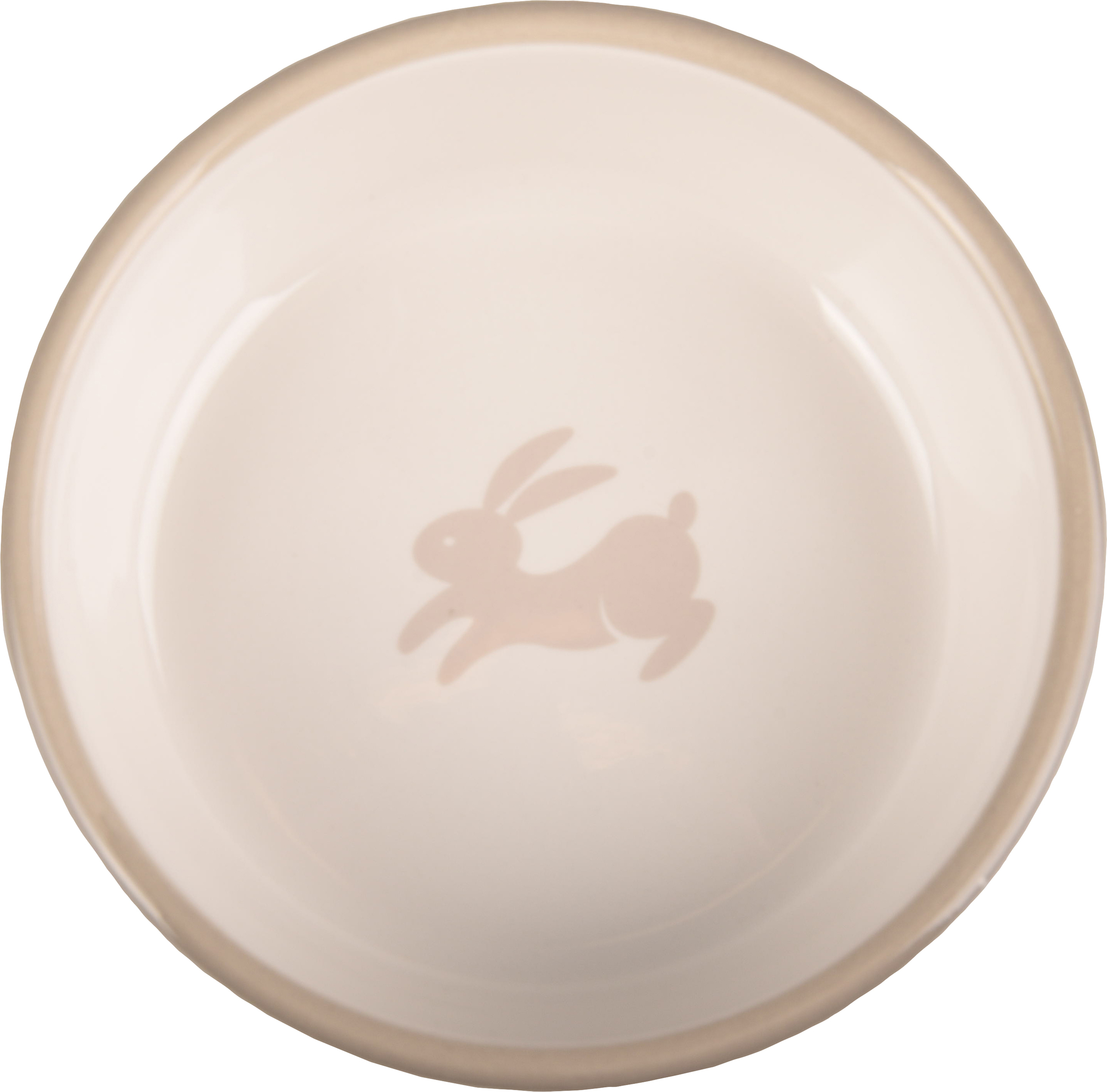 Flamingo Gamelle pour la nourriture et l'eau Mylo Rond Beige & Blanc