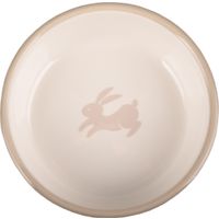 Flamingo Gamelle pour la nourriture et l'eau Mylo Rond Beige & Blanc