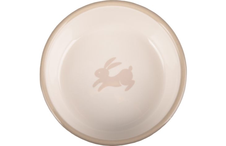 Flamingo Gamelle pour la nourriture et l'eau Mylo Rond Beige & Blanc