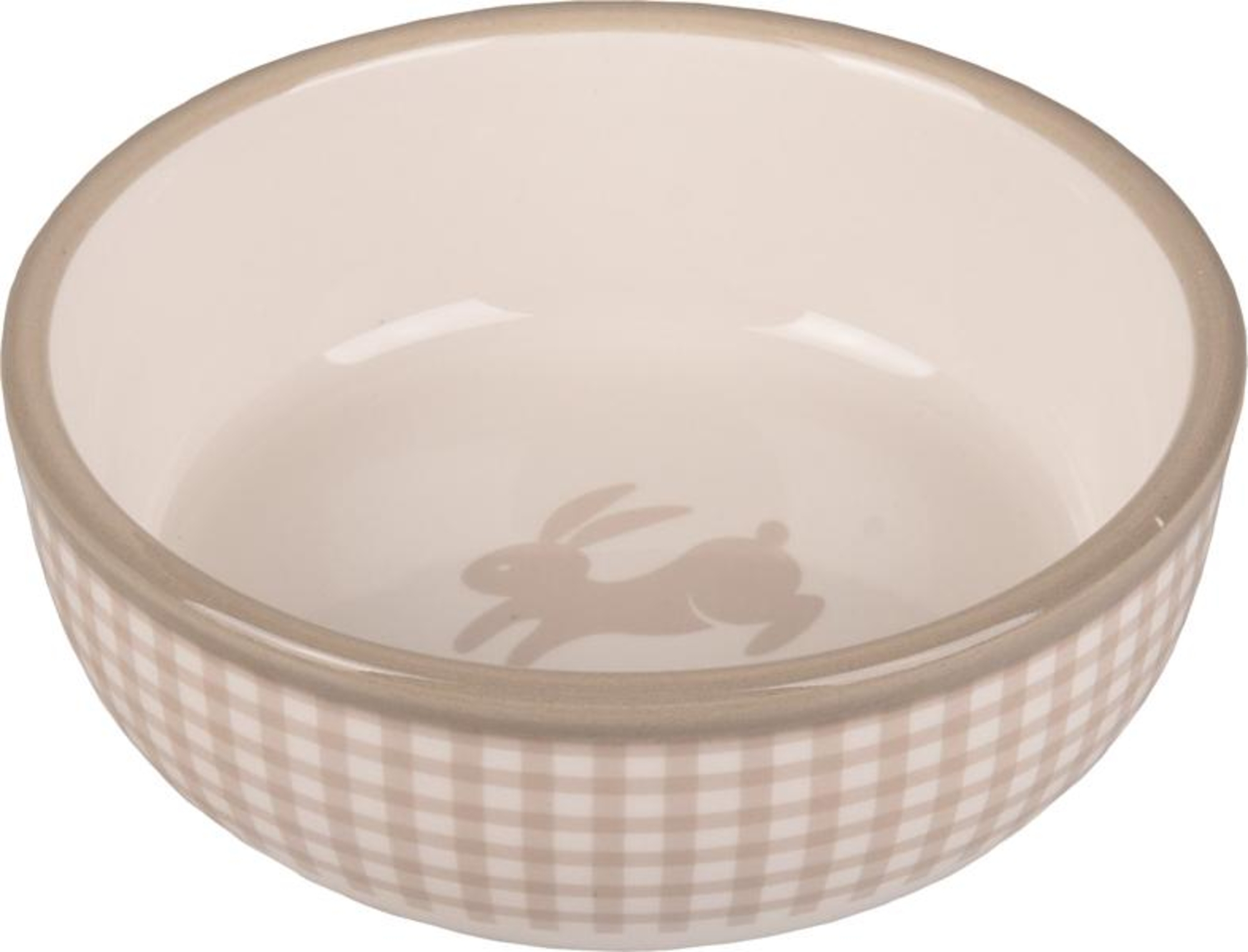 Flamingo Gamelle pour la nourriture et l'eau Mylo Rond Beige & Blanc