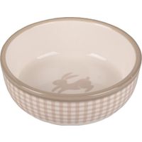 Flamingo Gamelle pour la nourriture et l'eau Mylo Rond Beige & Blanc