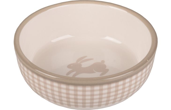 Flamingo Gamelle pour la nourriture et l'eau Mylo Rond Beige & Blanc