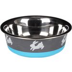 Eet- en drinkpot Nelly Rond Blauw & Donkergrijs & Zilver