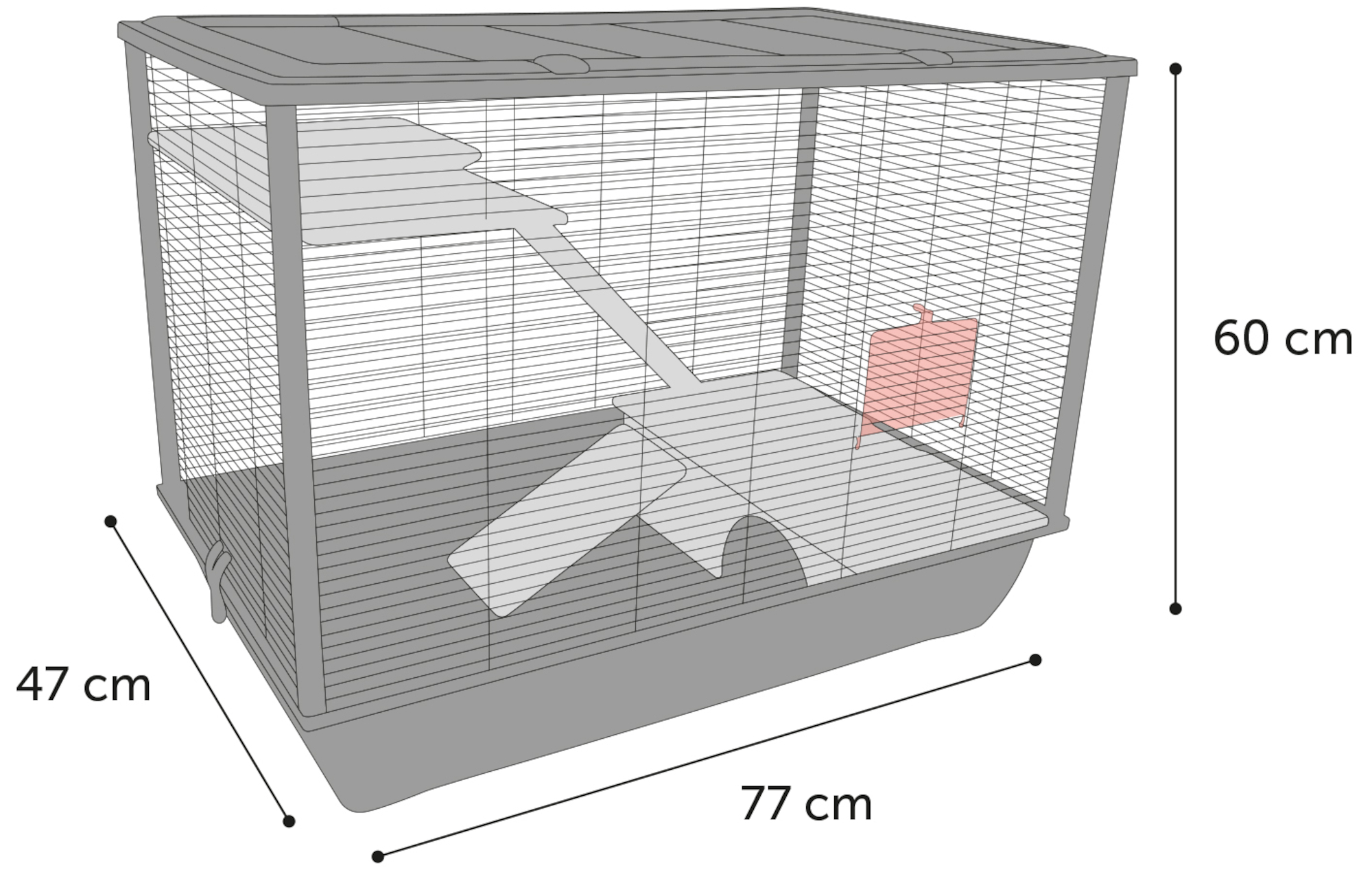 Flamingo Cage Elsa Natural Black