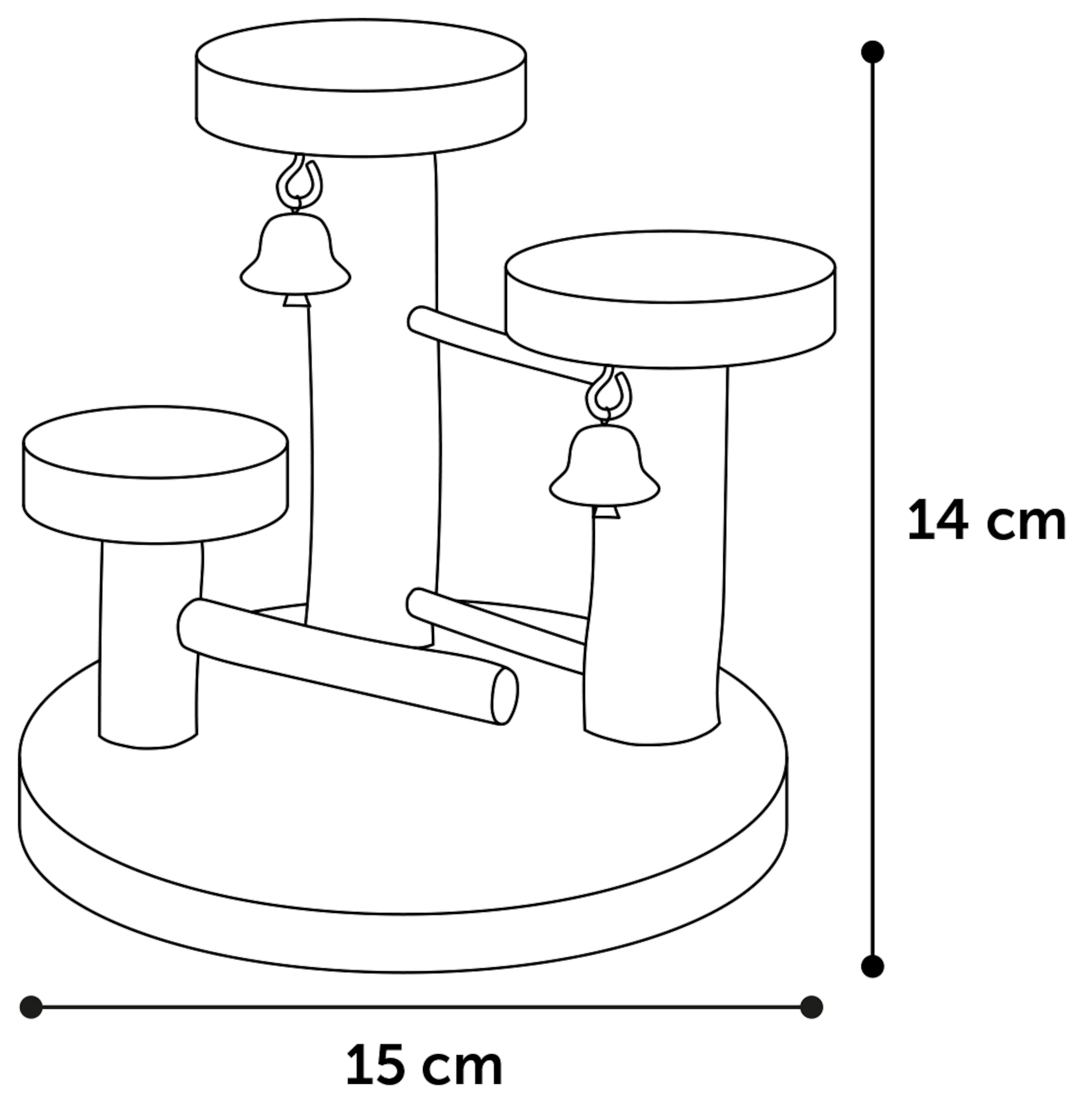 Flamingo Jouet Pure Home Elly Cadre d'escalade Brun