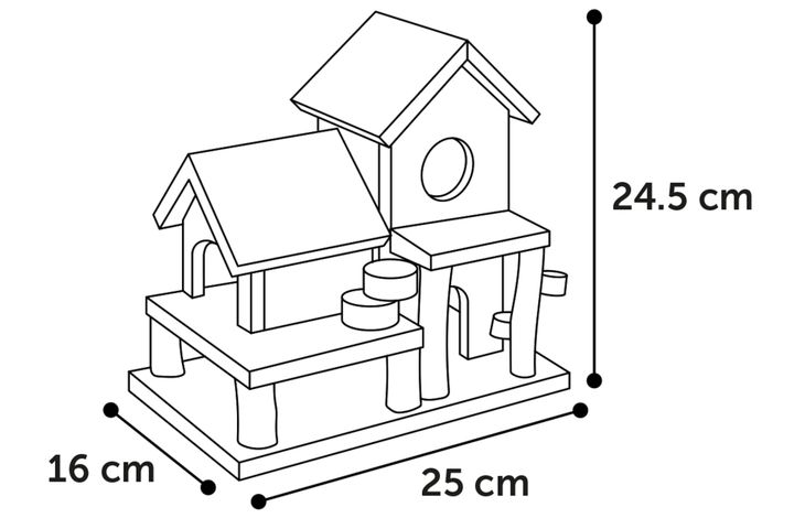 Flamingo Small animal house Swinsy Brown