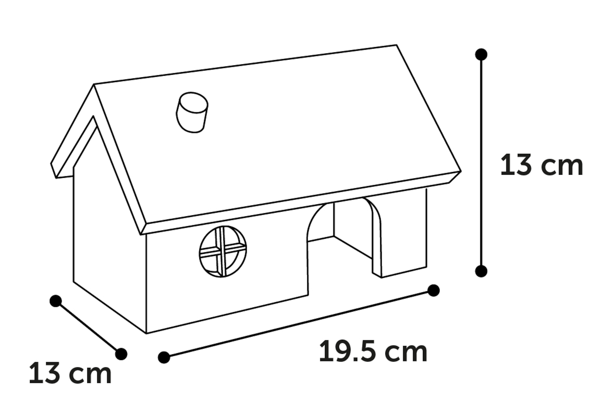 Flamingo Small animal house Grity Brown