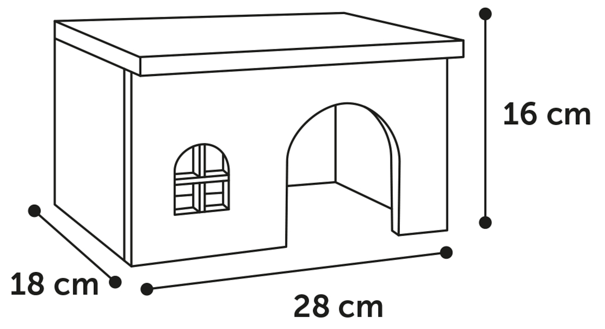 Flamingo Small animal house Mody Natural