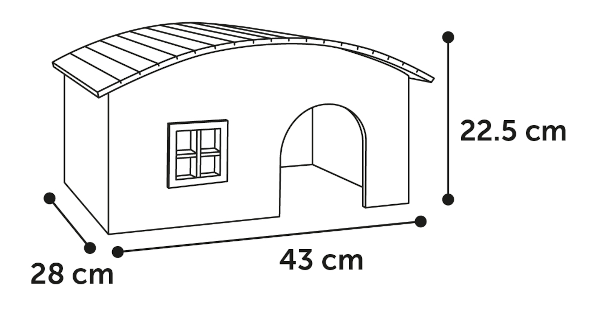 Flamingo Small animal house Soby Natural