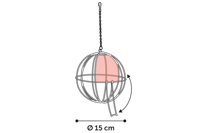 Flamingo Bola para comida Sola Redondo Rojo