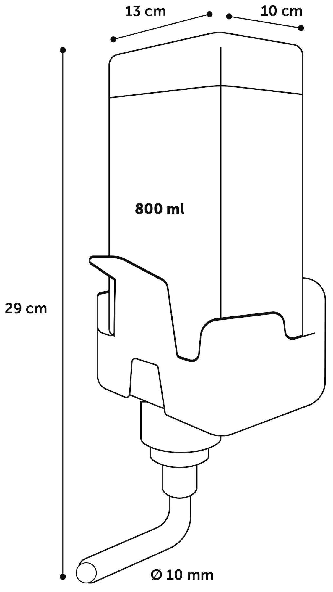 Flamingo Drinking bottle Jora Light green