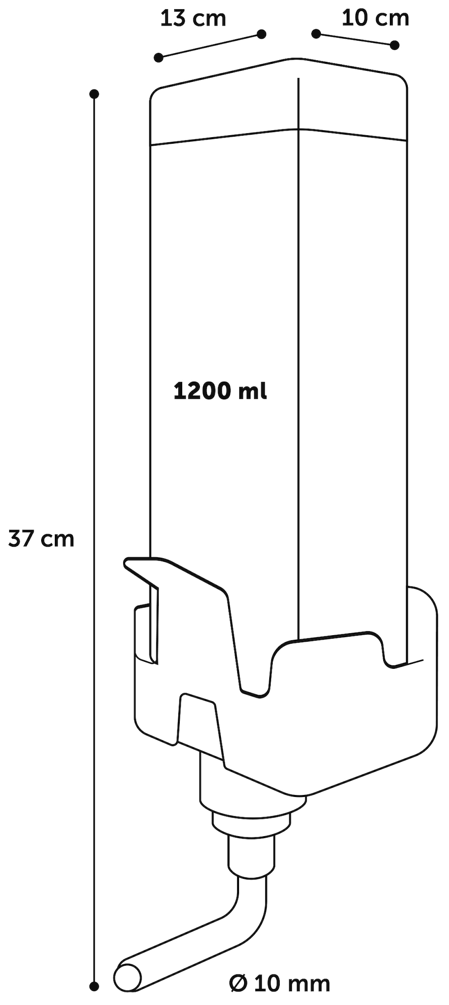 Flamingo Drinking bottle Jora Light green