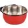 Feeding and drinking bowl Avaro Round Black & Red & Silver