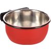 Eet- en drinkpot Avaro Rond Zwart & Rood & Zilver