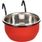 Feeding and drinking bowl Avaro Round Red & Silver