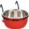 Eet- en drinkpot Avaro Rond Rood & Zilver