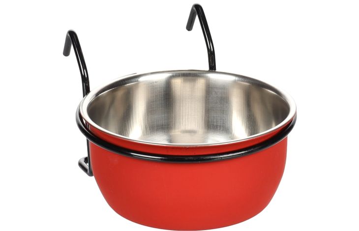 Flamingo Eet- en drinkpot Avaro Rond Rood & Zilver