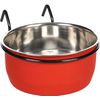 Futter- und Trinknapf Avaro Rund Rot & Silber