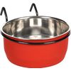Feeding and drinking bowl Avaro Round Red & Silver