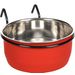 Feeding and drinking bowl Avaro Round Red & Silver