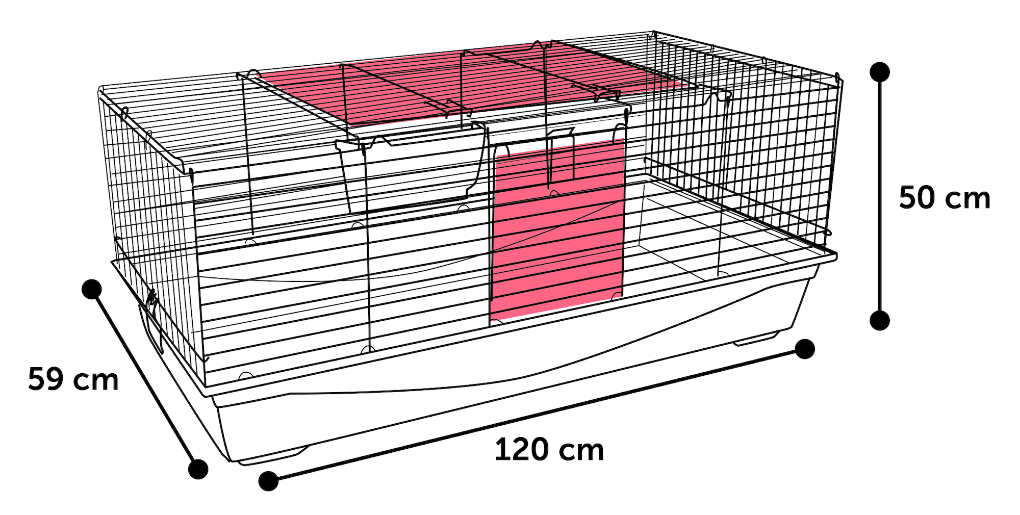 Blue guinea shop pig cage