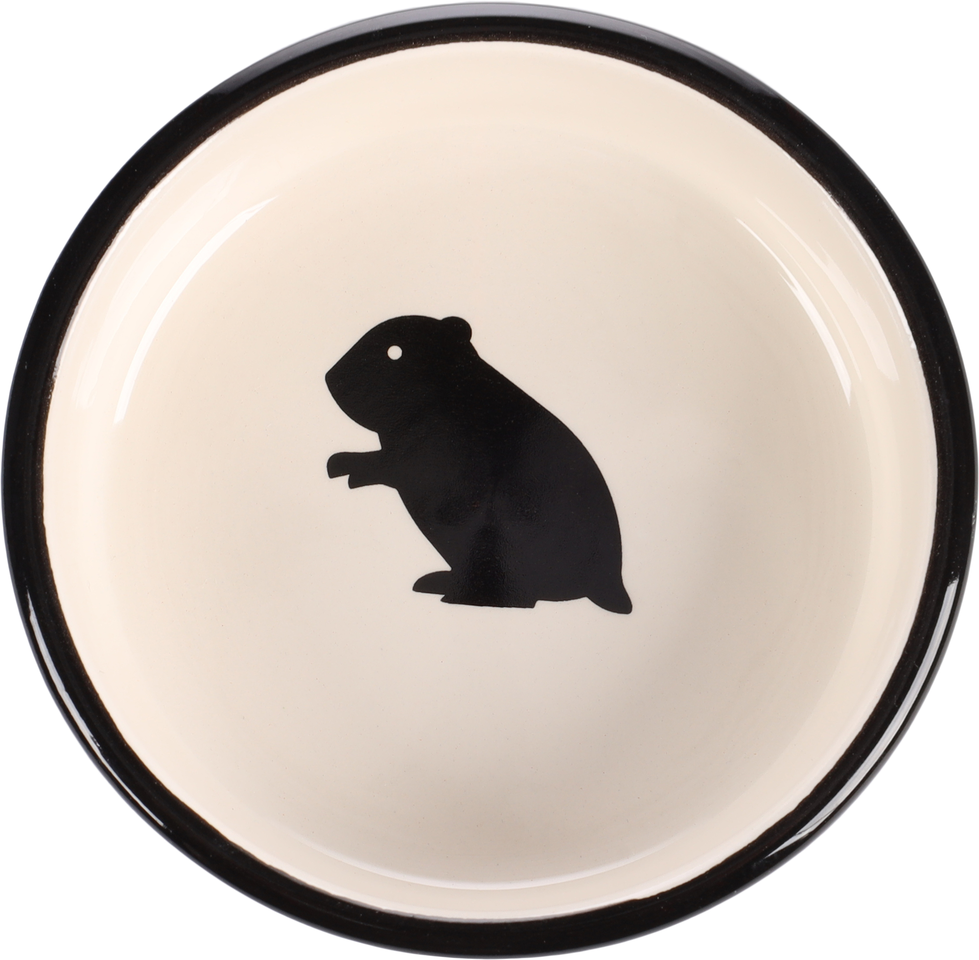 Flamingo Futter- und Trinknapf Hamster Nala Rund Schwarz & Weiß