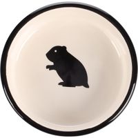 Flamingo Eet- en drinkpot Hamster Nala Rond Zwart & Wit