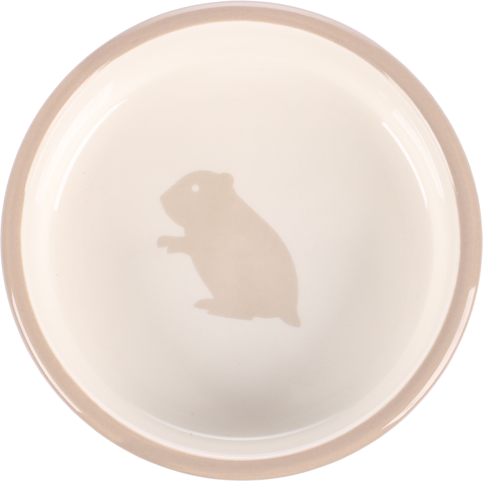 Flamingo Feeding and drinking bowl Hamster Mouse Mylo Round Beige & White