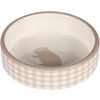 Feeding and drinking bowl Hamster Mouse Mylo Round Beige & White