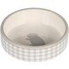 Feeding and drinking bowl Hamster Mouse Mylo Round Light grey & White