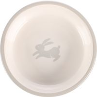 Flamingo Feeding and drinking bowl Rabbit Mylo Round Light grey & White