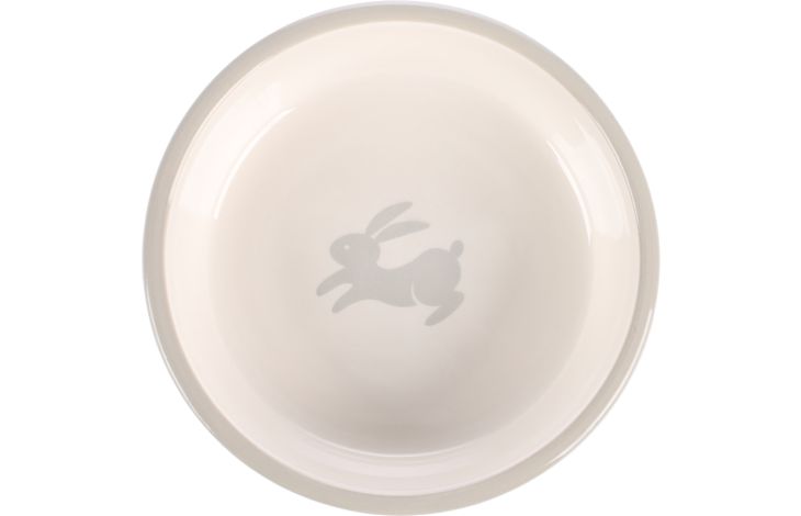 Flamingo Feeding and drinking bowl Rabbit Mylo Round Light grey & White