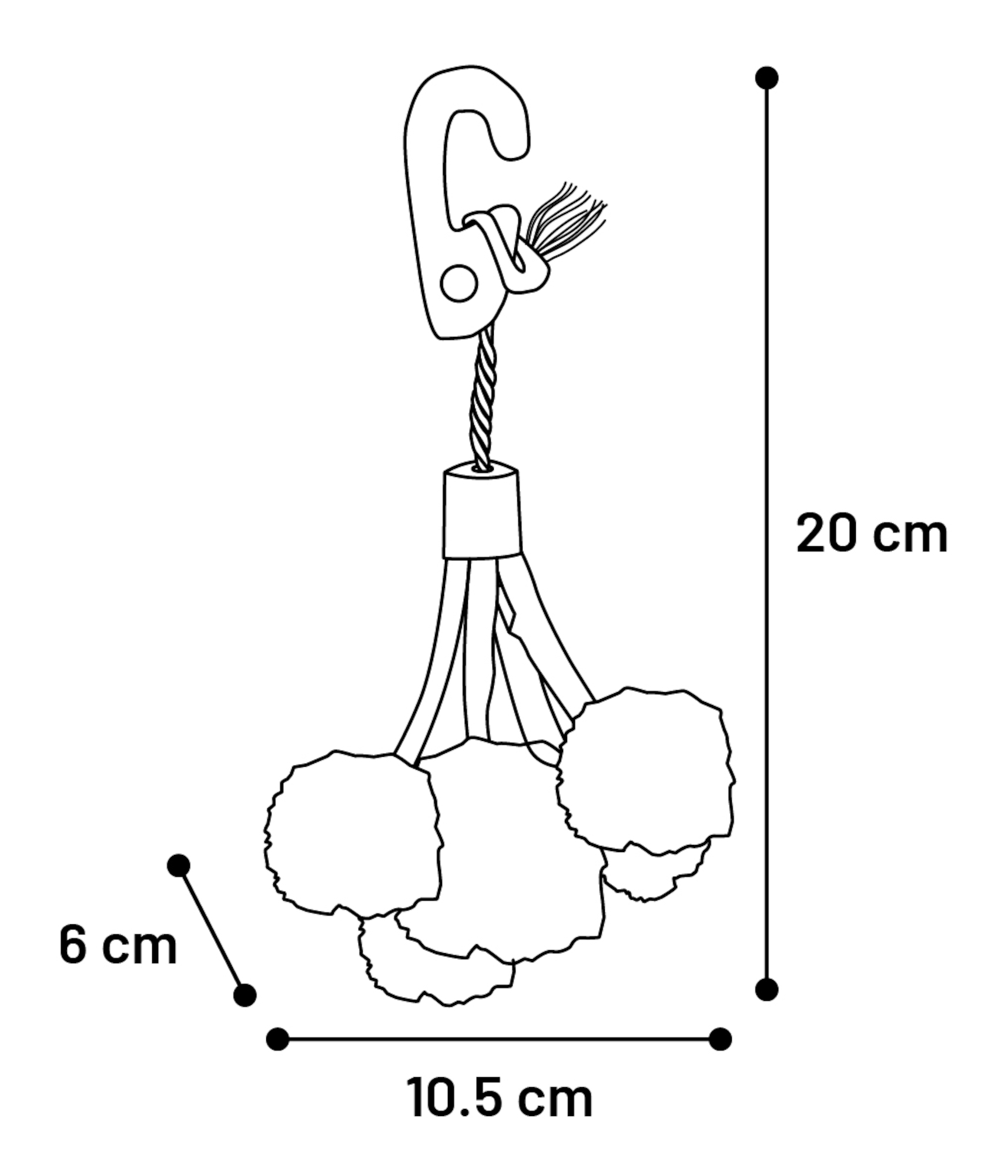 Flamingo Giocattolo Crups Pompon Mix