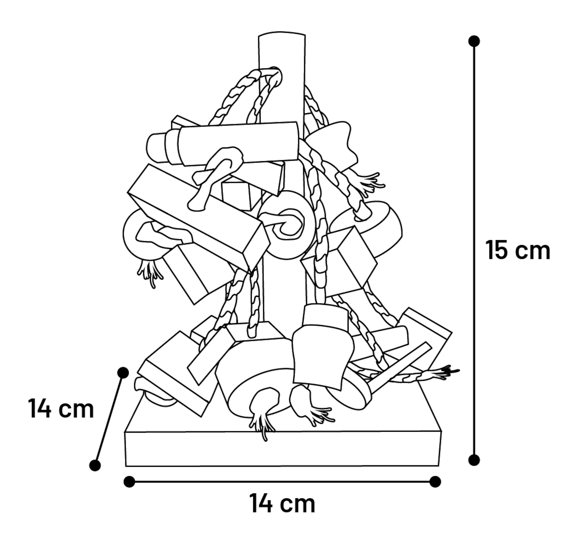 Flamingo Vogelspeelgoed Kobb  Meerkleurig