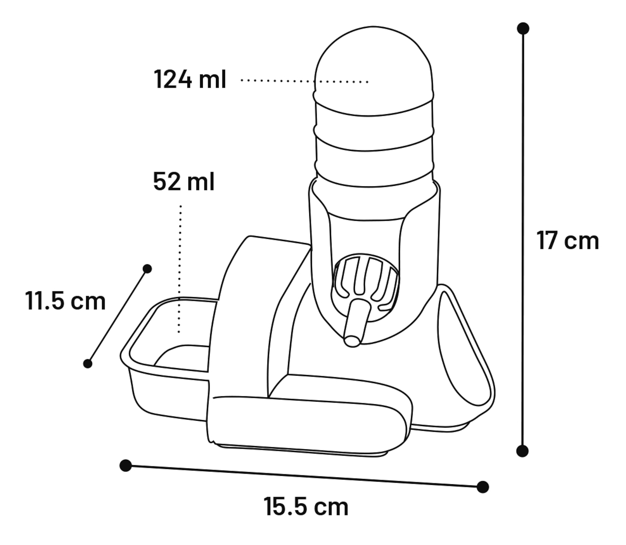Flamingo Drinkfles & Eetpot Hamtaro Petrol