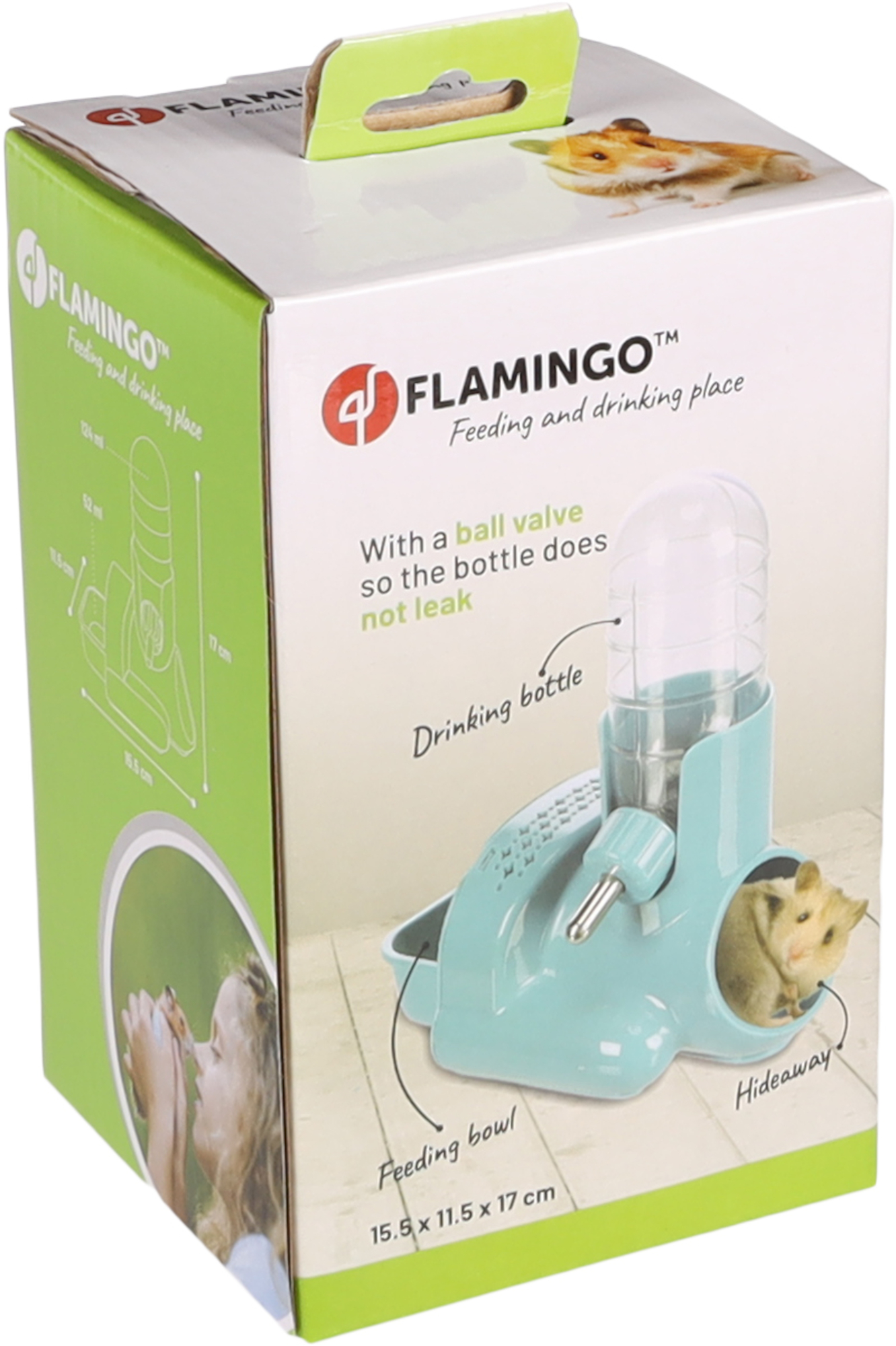 Flamingo Drinkfles & Eetpot Hamtaro Petrol