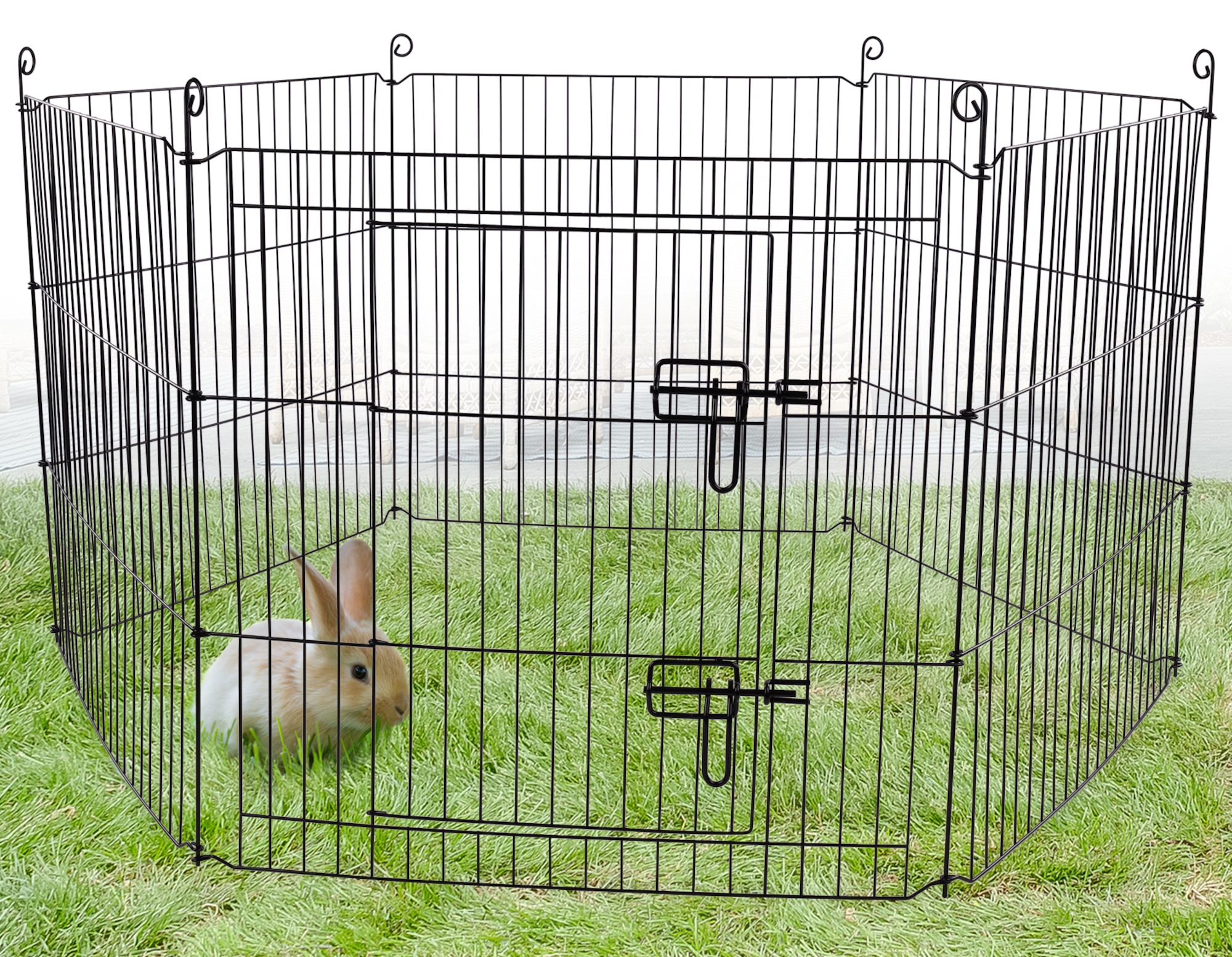 Flamingo Small animal pen Zippo Black