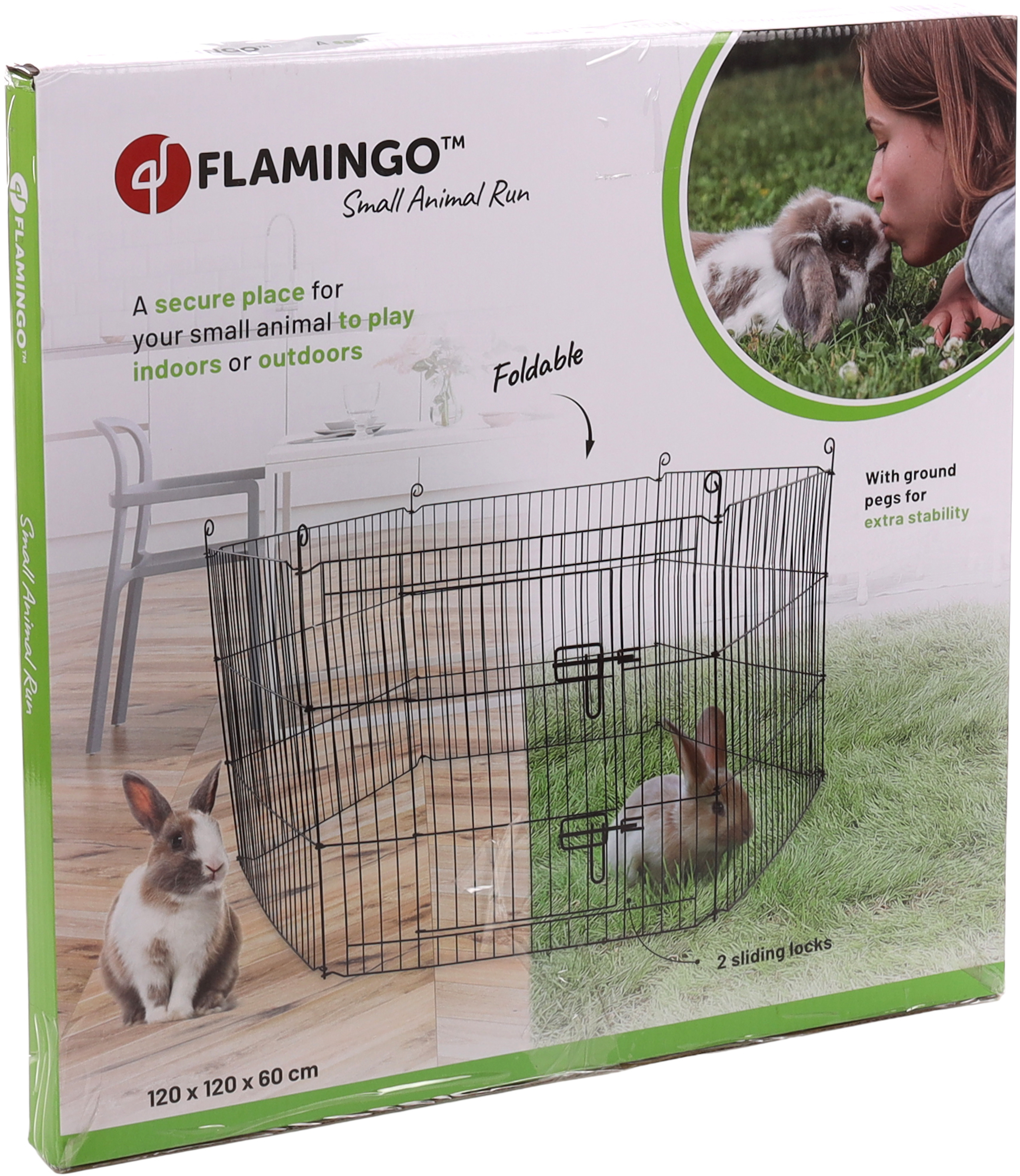 Flamingo Small animal pen Zippo Black