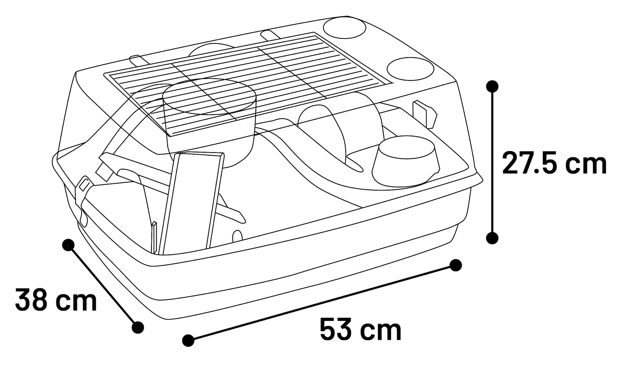Flamingo Hamster cage Serena Grey