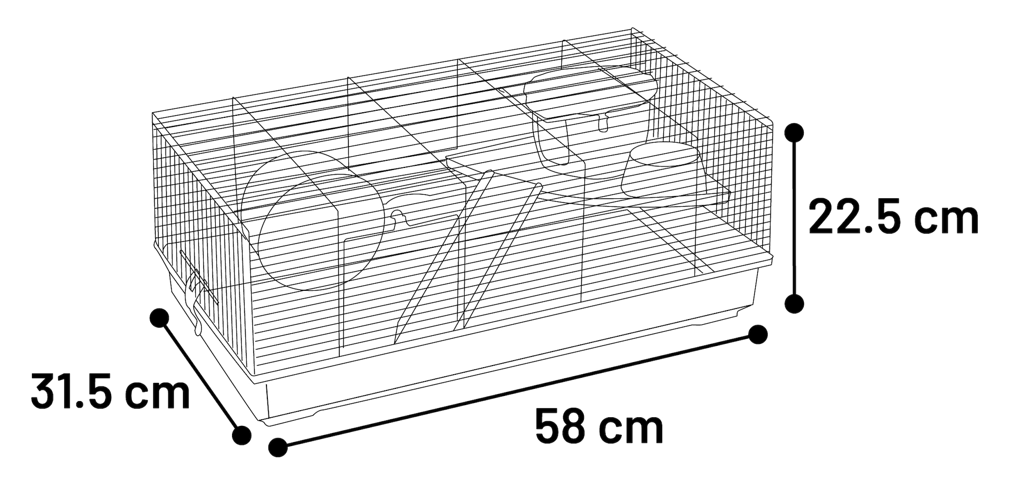 Flamingo Hamster cage Jing Black Grey