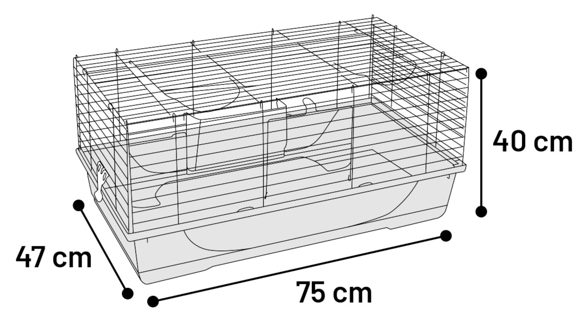 Flamingo Cage Mobi Grey Black