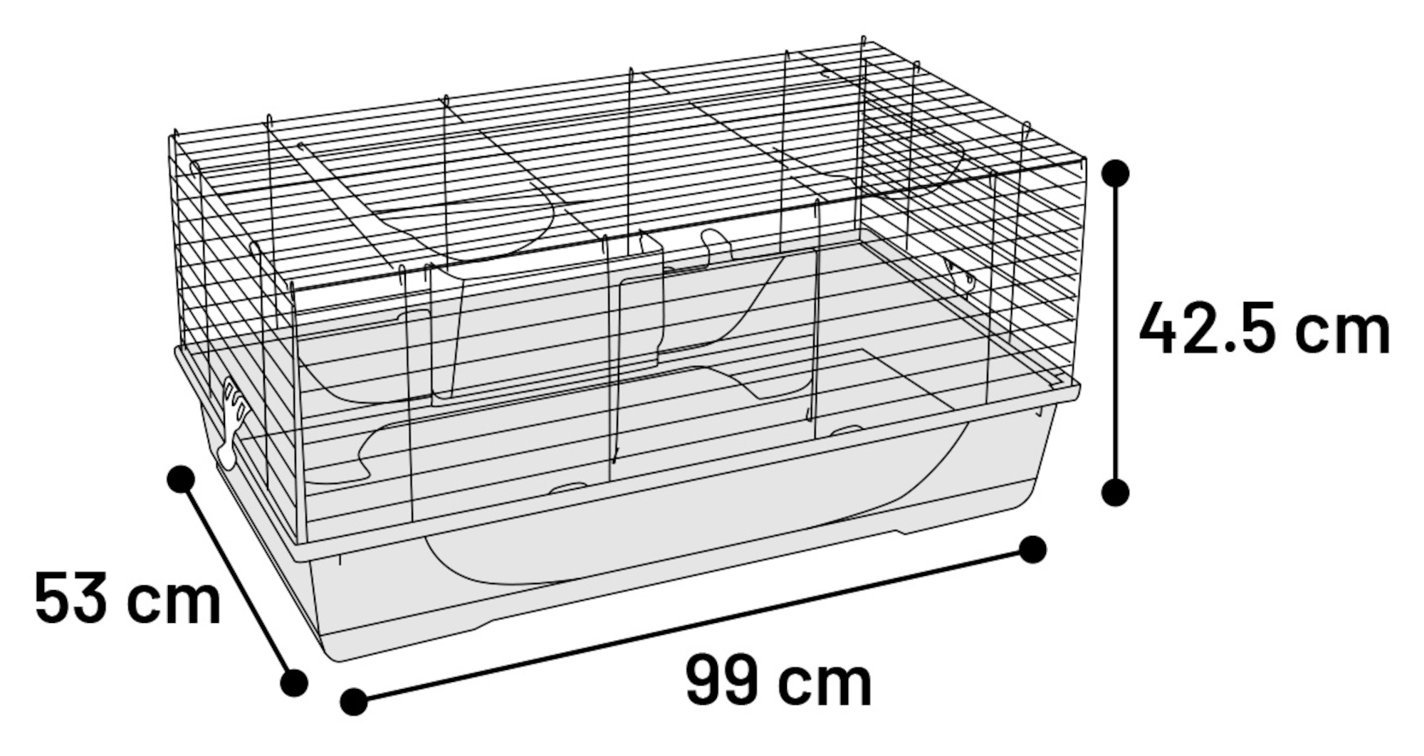 Flamingo Cage Mobi Grey Black