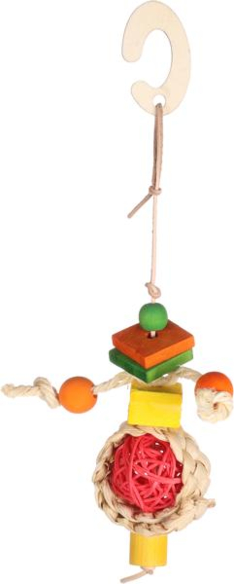 Flamingo Toy Faruk  with ball with rope Mix