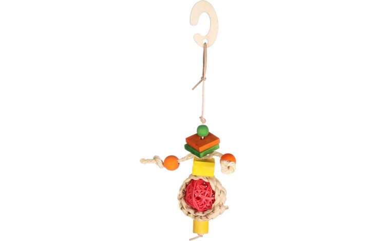 Flamingo Speelgoed Faruk  met bal met touw Meerkleurig