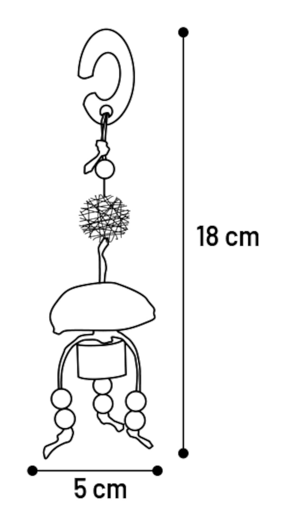 Flamingo Toy Rado  with ball Beige & Brown